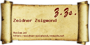 Zeidner Zsigmond névjegykártya